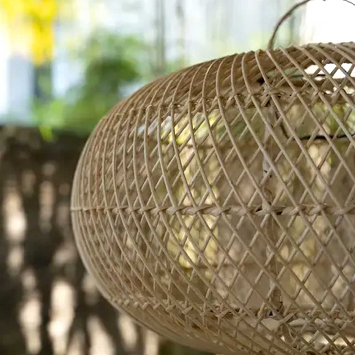 Detail Rattan Lampenschirm