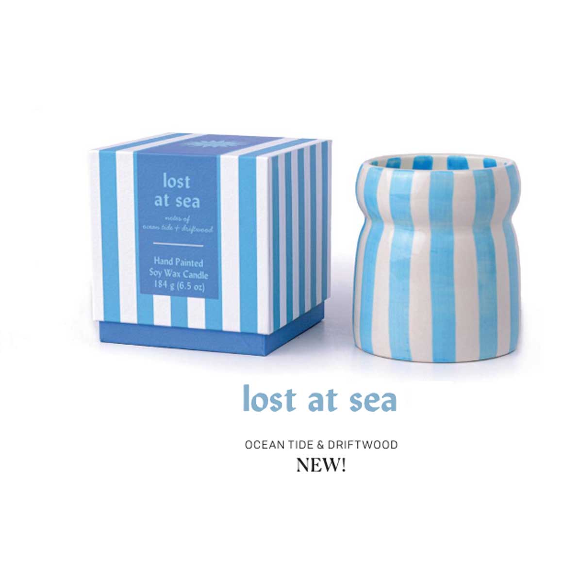 Duftkerze Blau Streifen Lost at Sea Duftkerze "Lost at Sea" ✓ Geschenk zum Muttertag ♥ Geburtstagsgeschenk | Kerze für ein Kerzentablett | Kerzendeko | Geschenk kaufen ✓Soulbirdee Onlineshop Paddywax