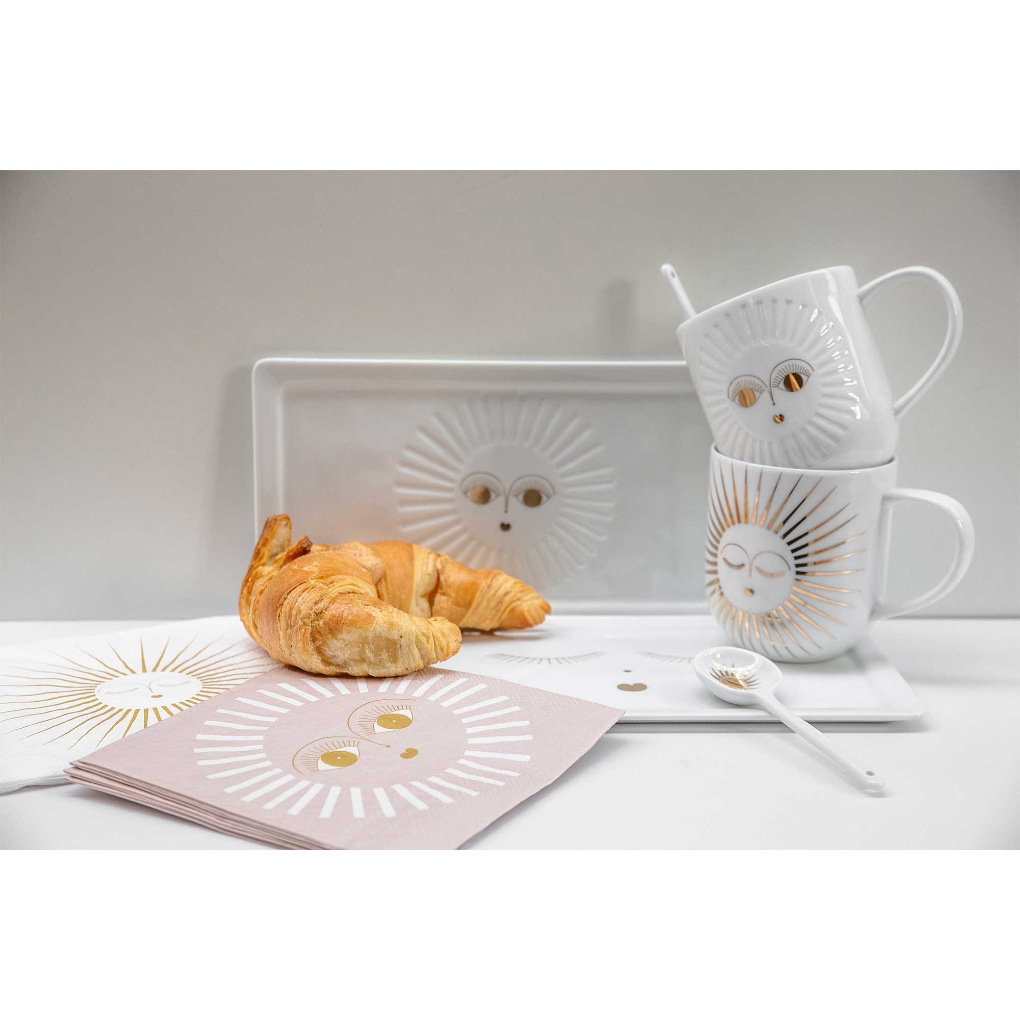 Trevoly Geschirr Porzellan mit Sonne Geschirr Kuchenteller Boho Style GeschenkSet Sonne ♥ Geschenk Idee ♥ Süßes Boho Geschirr mit Gesicht ♥ Geschirr kaufen ☆ Boho Style Geschirr ♥ Soulbirdee Onlineshop