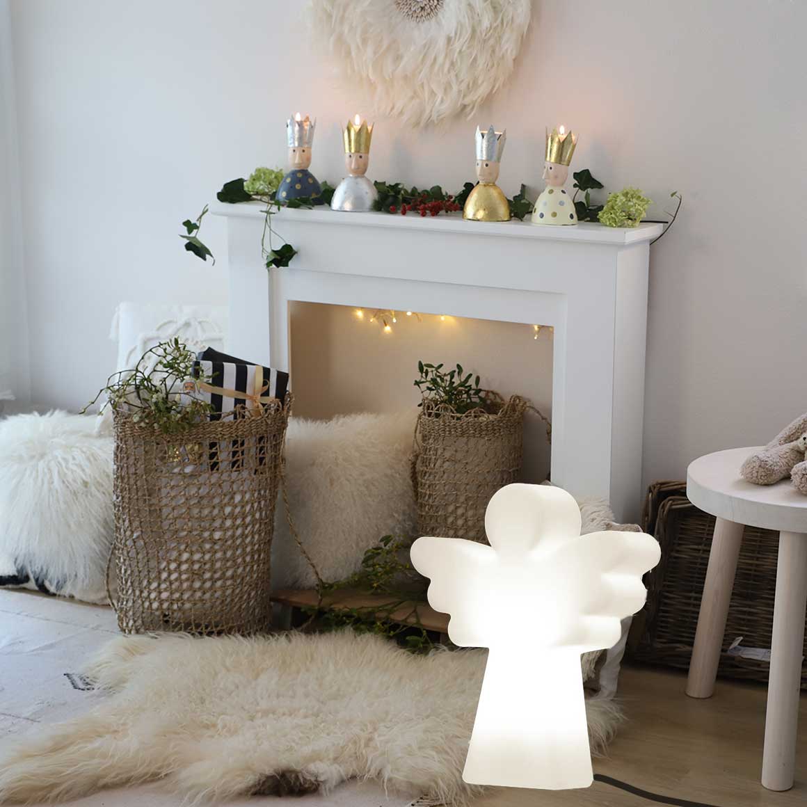 ENGEL Lampe | Dekoleuchte & Weihnachtsbeleuchtung Outdoor-Beleuchtung für Weihnachtszeit | LED Lampe mit Kabel | Weihnachtsdeko | Soulbirdee Onlineshop