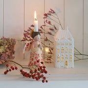 Engel Weihnachtsdeko Weihnachtsengel Tischdeko Kerzenhalter Rosa boho Bungalow DK Deko Weihnachten Kerzenständer kaufen Advent Figur Soulbirdee Onlineshop