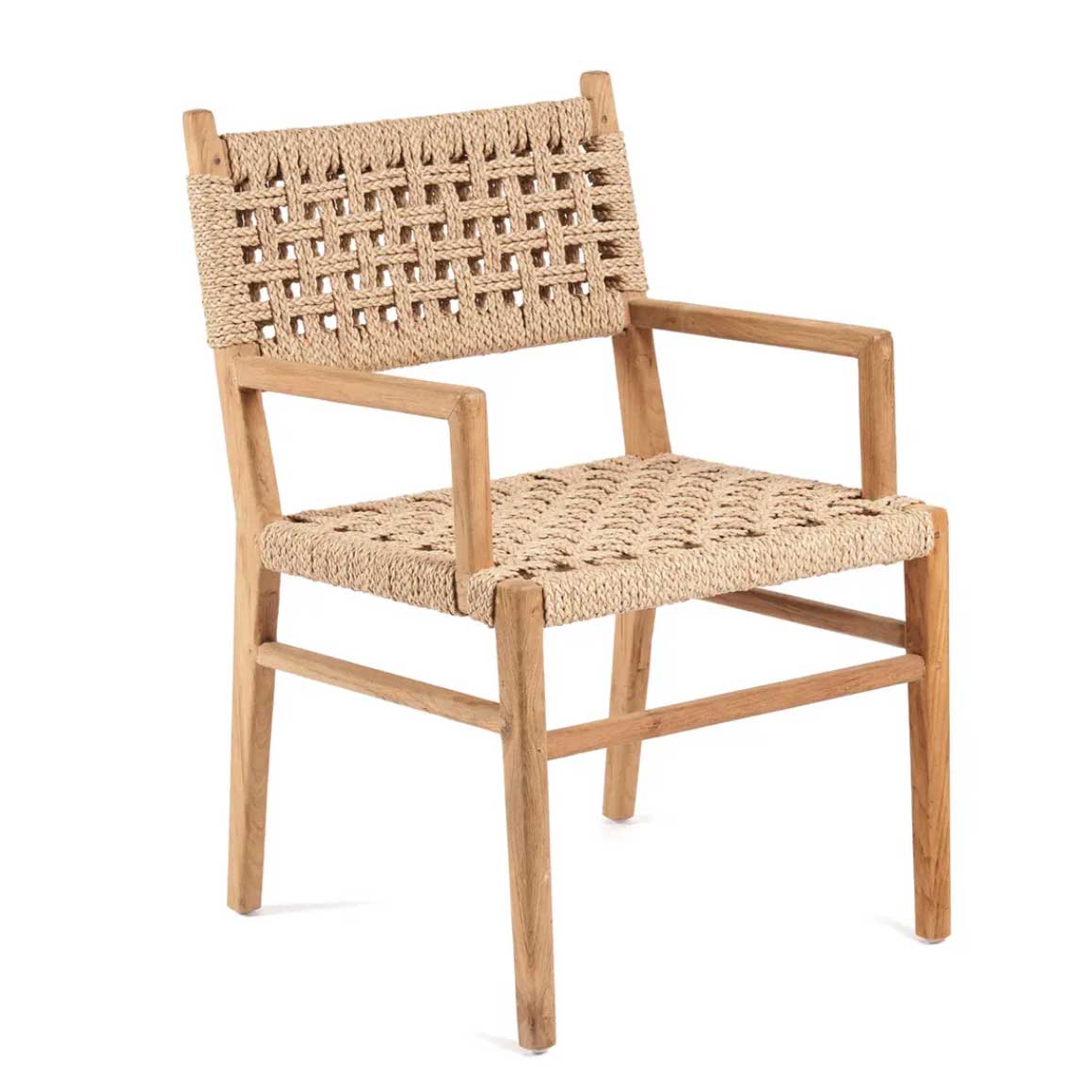 Esstisch Stühle OTHONOI Relaxt elegante Stühle für das Esszimmer Holzstuhl mit Armlehnen Holz Teak recykelt Sisal Bespannung geflochten Bazar Bizar Möbel Sitzmöbel Stuhl für Esstisch Stuhl kaufen Soulbirdee Onlineshop Esstisch Stühle Stuhl Soulbirdee Onlineshop Holzstuhl Armlehne Bazar Bizar Esszimmer
