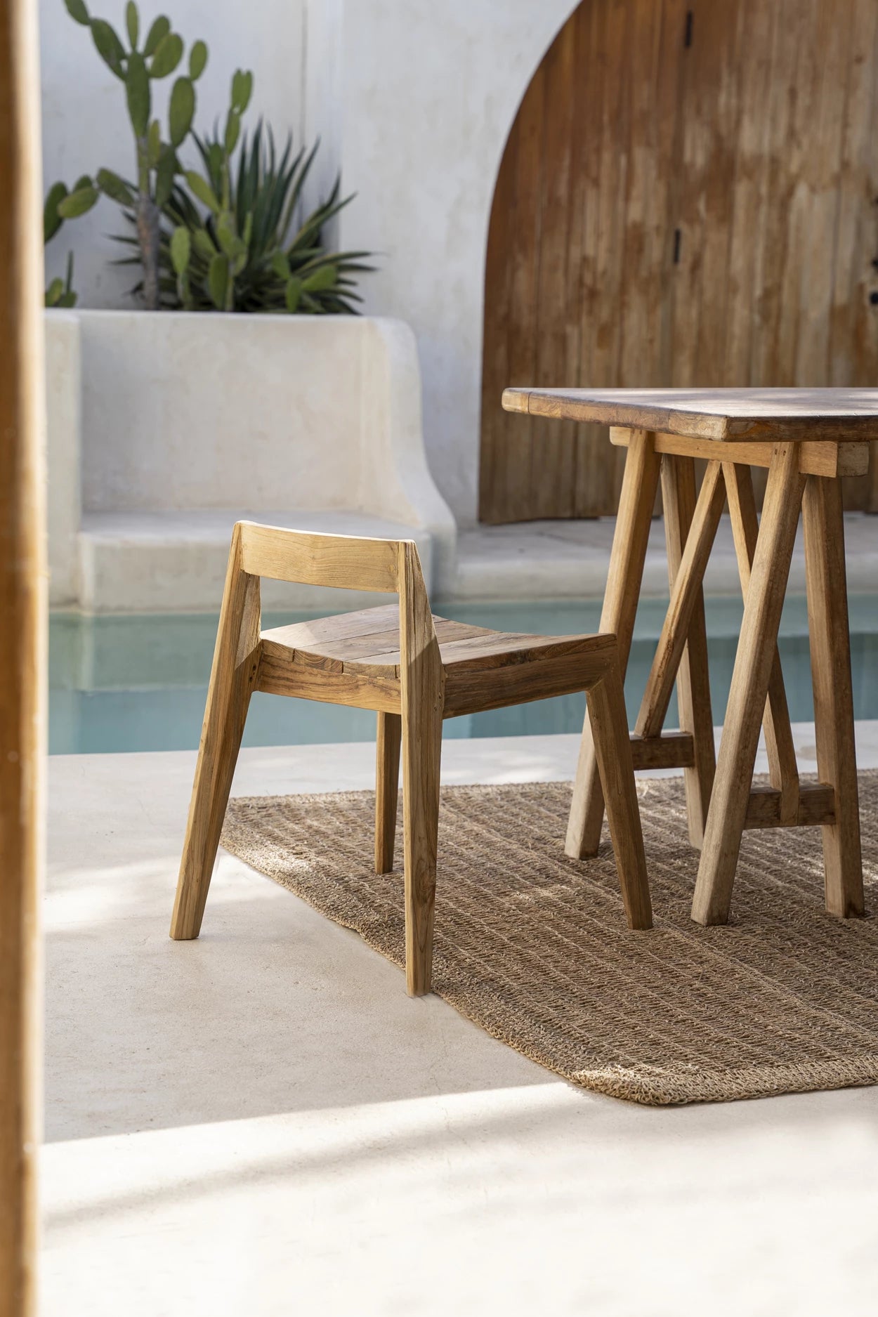 Esstischstuhl mit Rückenlehne Terrassenstuhl Outdoor Stuhl Esszimmer Terrasse Holzstuhl Bazar Bizar Esszimmerstuhl Soulbirdee Onlineshop
