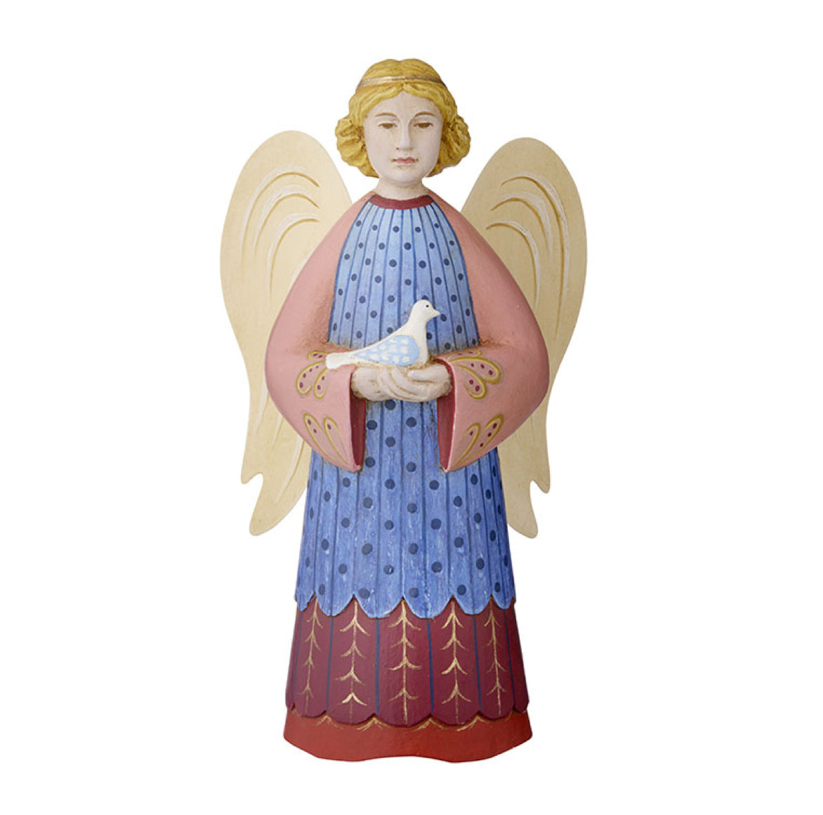 Limitierter Engel Kerzenhalter von Bungalow DK Weihnachtsfigur mit Friedenstaube Designobjekt