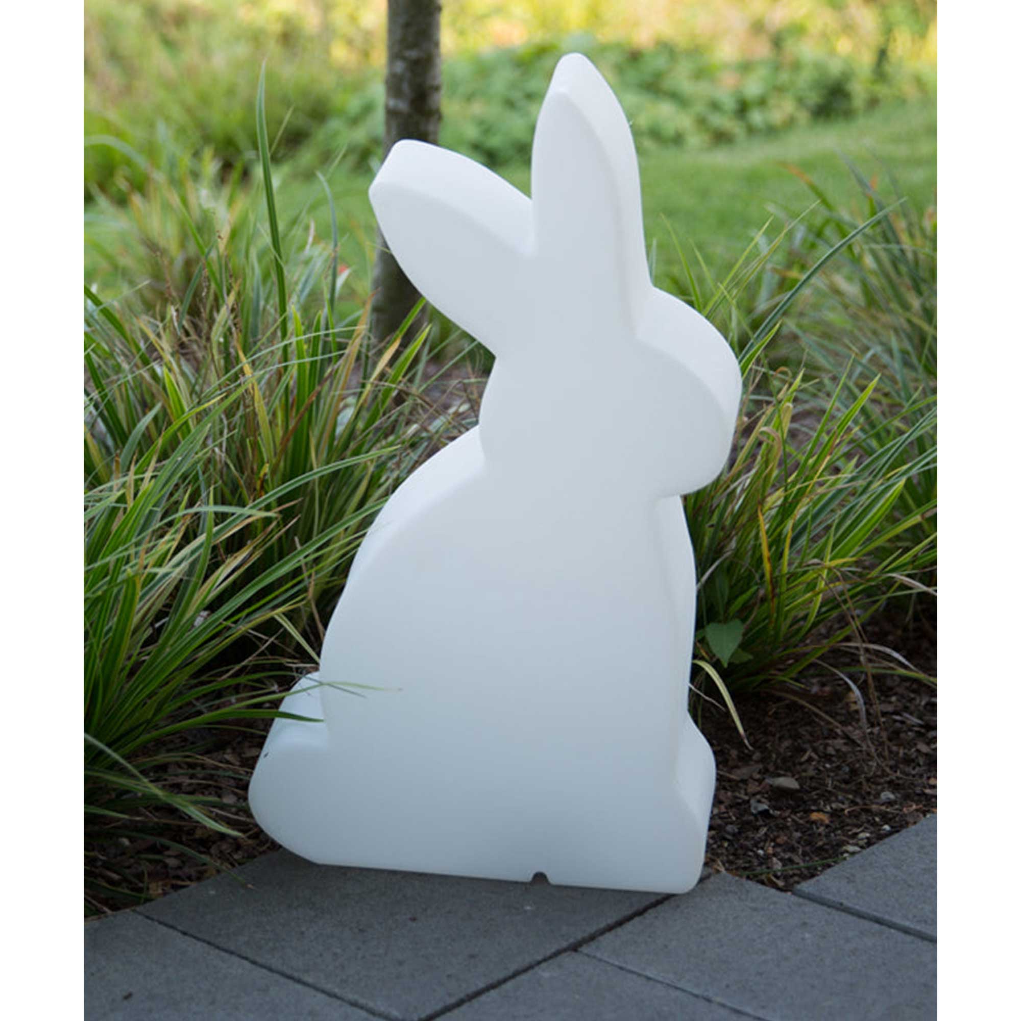 Gartenlicht Hase Osterdeko draußen LED Weiss | in 70 / 50 cm hoch | Outdoor Lampe | Outdoor Deko Osterdeko ganzjährig | beleuchteter Rabbit | Soulbirdee Lampenshop