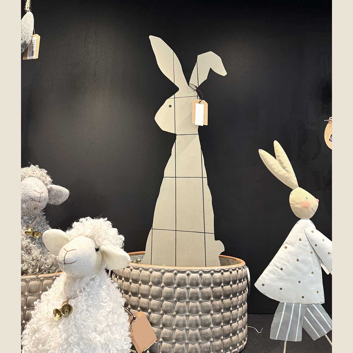 Dekofigur Gartenstecker Hase Gartendeko draußen Outdoor Deko Oster Deko draußen Deko Hauseingang draußen Osterdeko Landhaus Onlineshop Soulbirdee