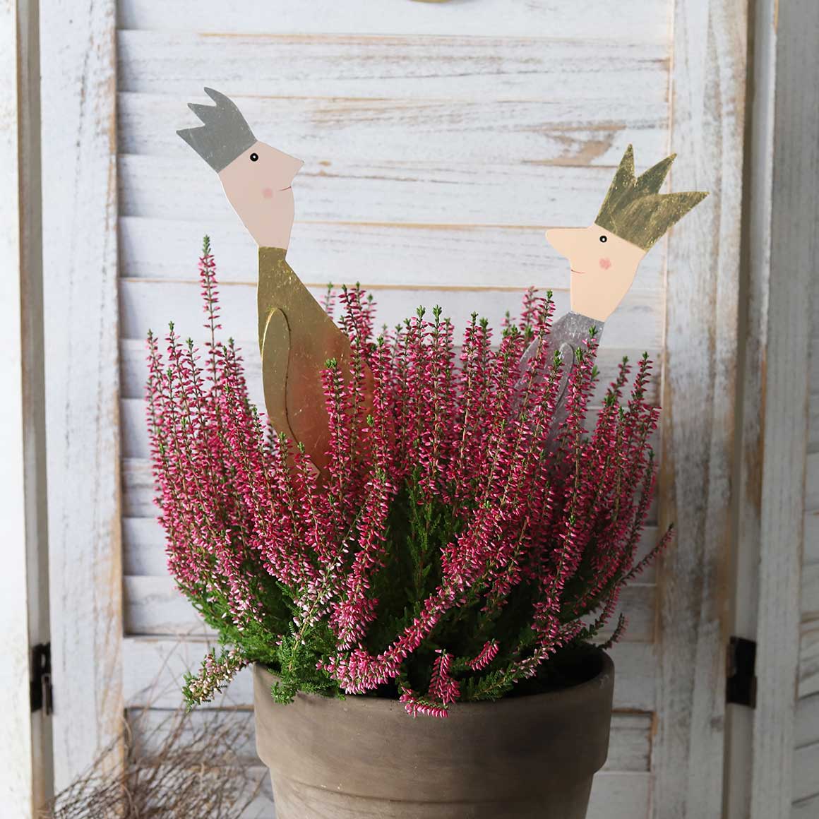 Geschenk lamdhaus stil gartenstecker könige