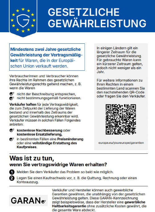 Gewährleistungslabel EU