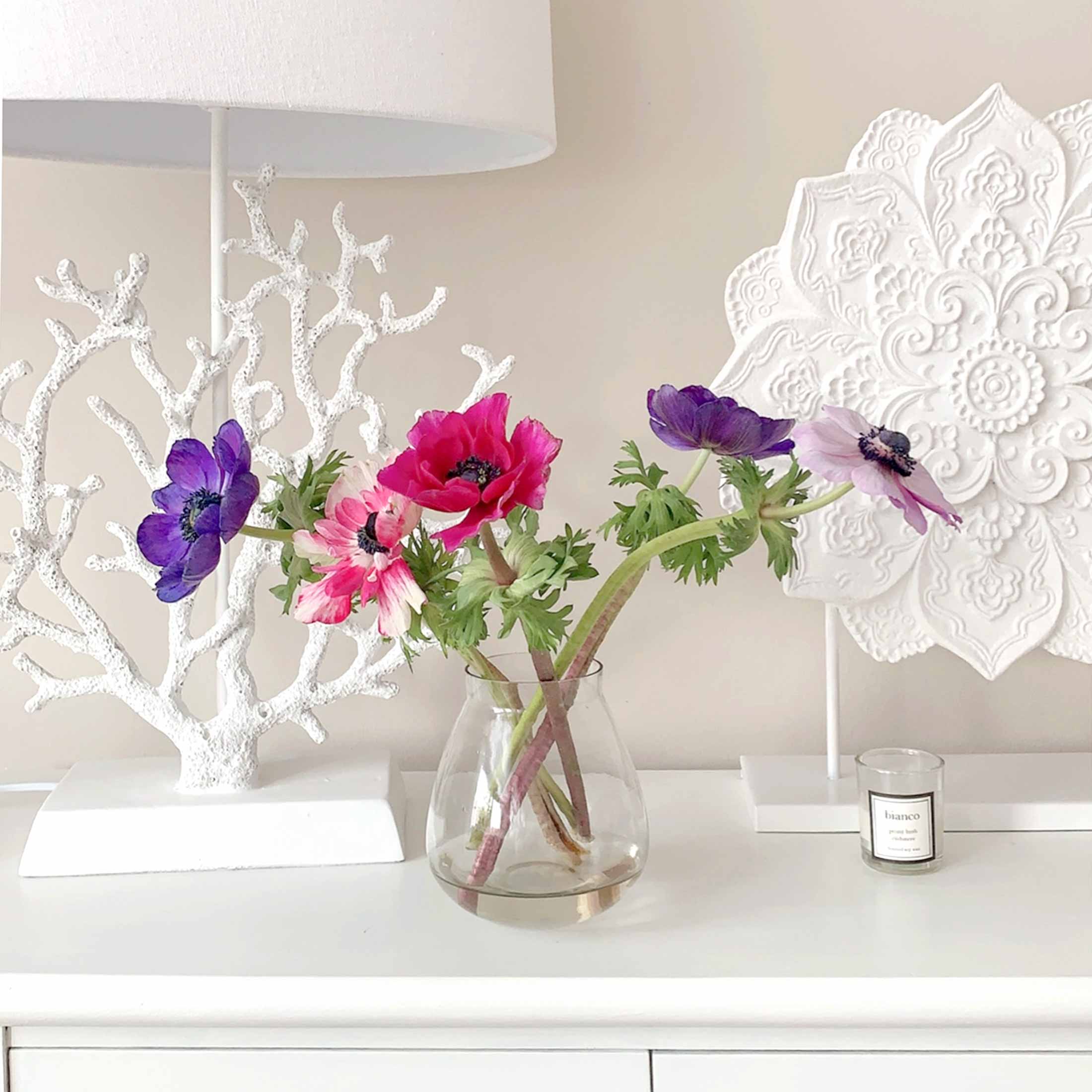 Glasvase mit und ohne Steckaufsatz ♥ Romantische Dekoration im Landhaus Stil ✓Für einzelne Blumen & Gesteck ✓Top-Qualität ✓online kaufen ✓ netter Service