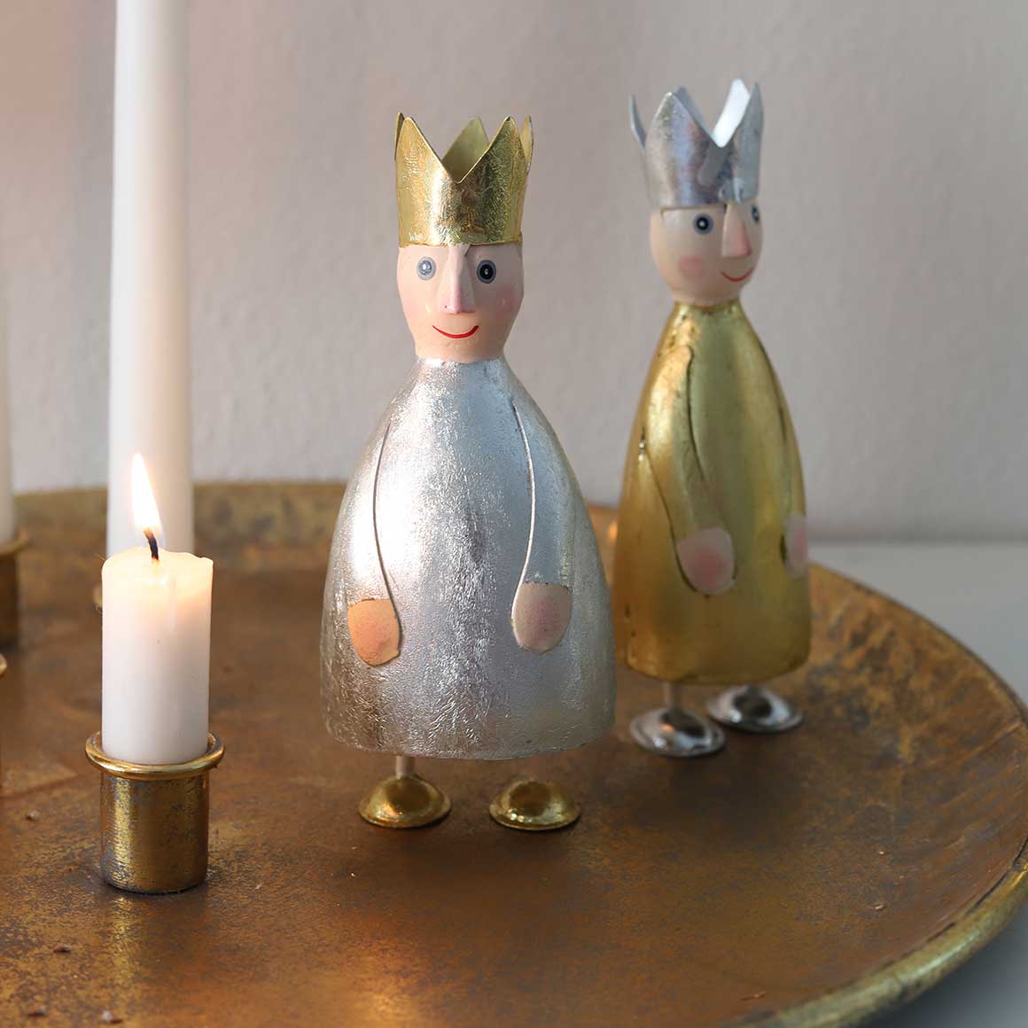 Goldene Könige Dekofiguren Deko Weihnachten Heilige 3 Könige Tischdeko Weihnachtsdeko kaufen Landhaus Stil Onlineshop Soulbirdee