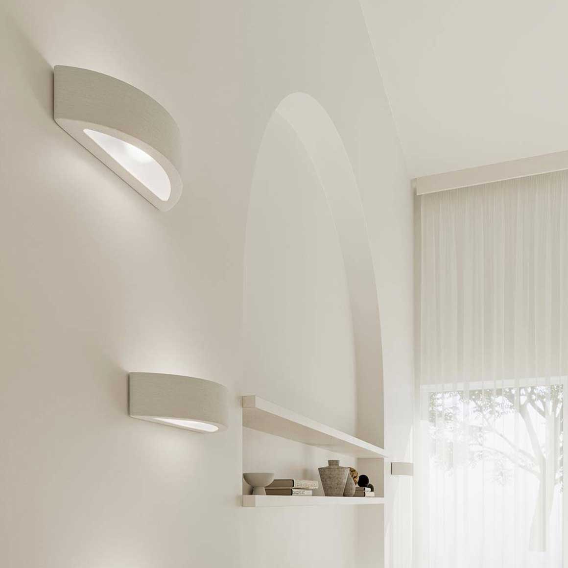 Halbrunde runde Wandlampe wohnzimmer wandleuchte weiss keramik rund halbrund porzellan modern soulbirdee lampenshop sollux Wandlampe weiss keramik rund halbrund porzellan modern soulbirdee lampenshop sollux