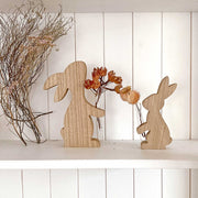 Hase vase ostern deko osterdeko frühlingsdeko holz glas kleine blumen soulbirdee onlineshop webshop Hasen Deko im Frühling Osterdeko Wohnzimmer Deko Soulbirdee Onlineshop