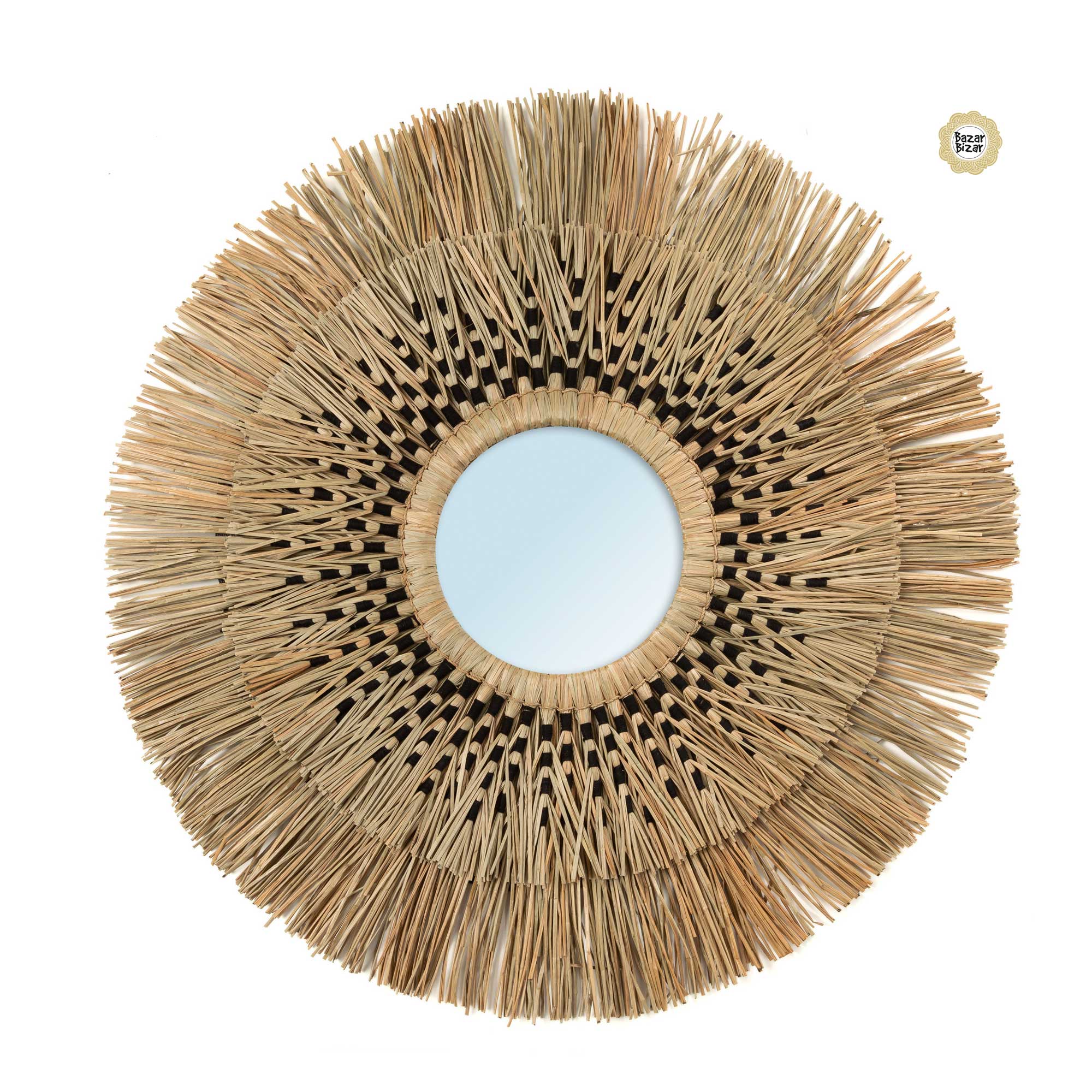 Havana Wandspiegel BAVE007NB-L-70 Maritim Ibiza Wandspiegel Bazar Bizar Runder Spiegel kaufen Soulbirdee Shop
