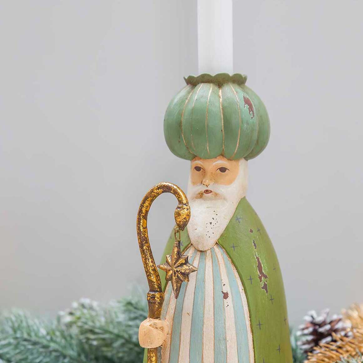 Detail Heilige 3 Könige Figuren Melchior Kerzenständer Weihnachtsdeko Bungalow DK bei Soulbirdee Onlineshop