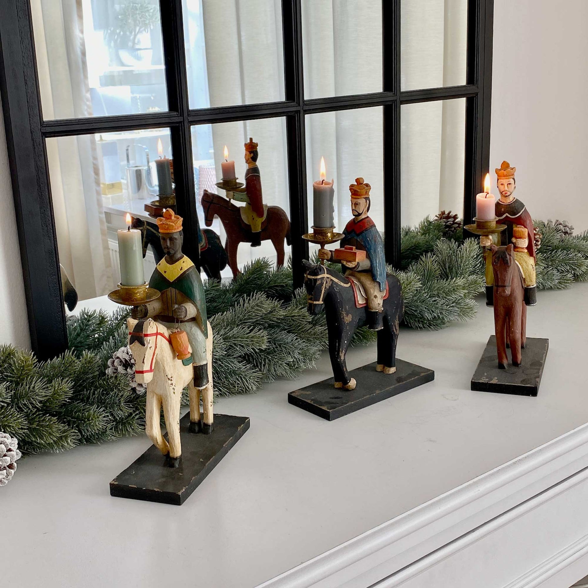 Heilige drei Könige Kerzenhalter three kings candleholder Bungalow wise men holy kings OnlineShop Soulbirdee christmas decoration germany