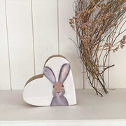 Herz Holzherz Hase Osterdekoration im Landhausstil Osterdeko 2023 Mangoholz natürliche Deko Soulbirdee Onlineshop
