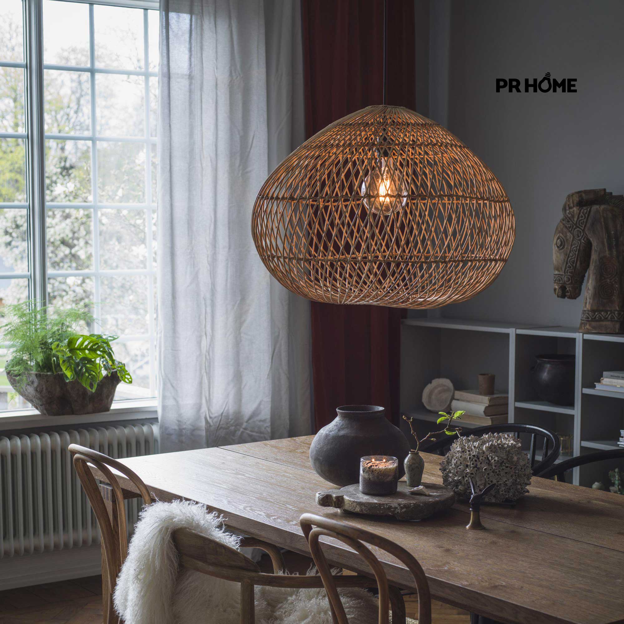 Skandinavische Lampe Hängelampe Esstischlampe Pendelleuchte Wohnzimmer Lampe KAREN Rattan Prhome Hängelampe kaufen Soulbirdee Lampenshop