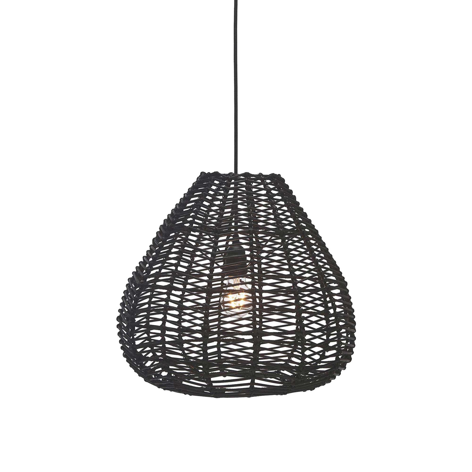 Hängeleuchte Adelle | Rattanlampe | Prhome Lampe in Schwarz oder Braun ♥ Esstischlampe im Soulbirdee Onlineshop ♥ Skandi Style Lampe von PR Home online kaufen