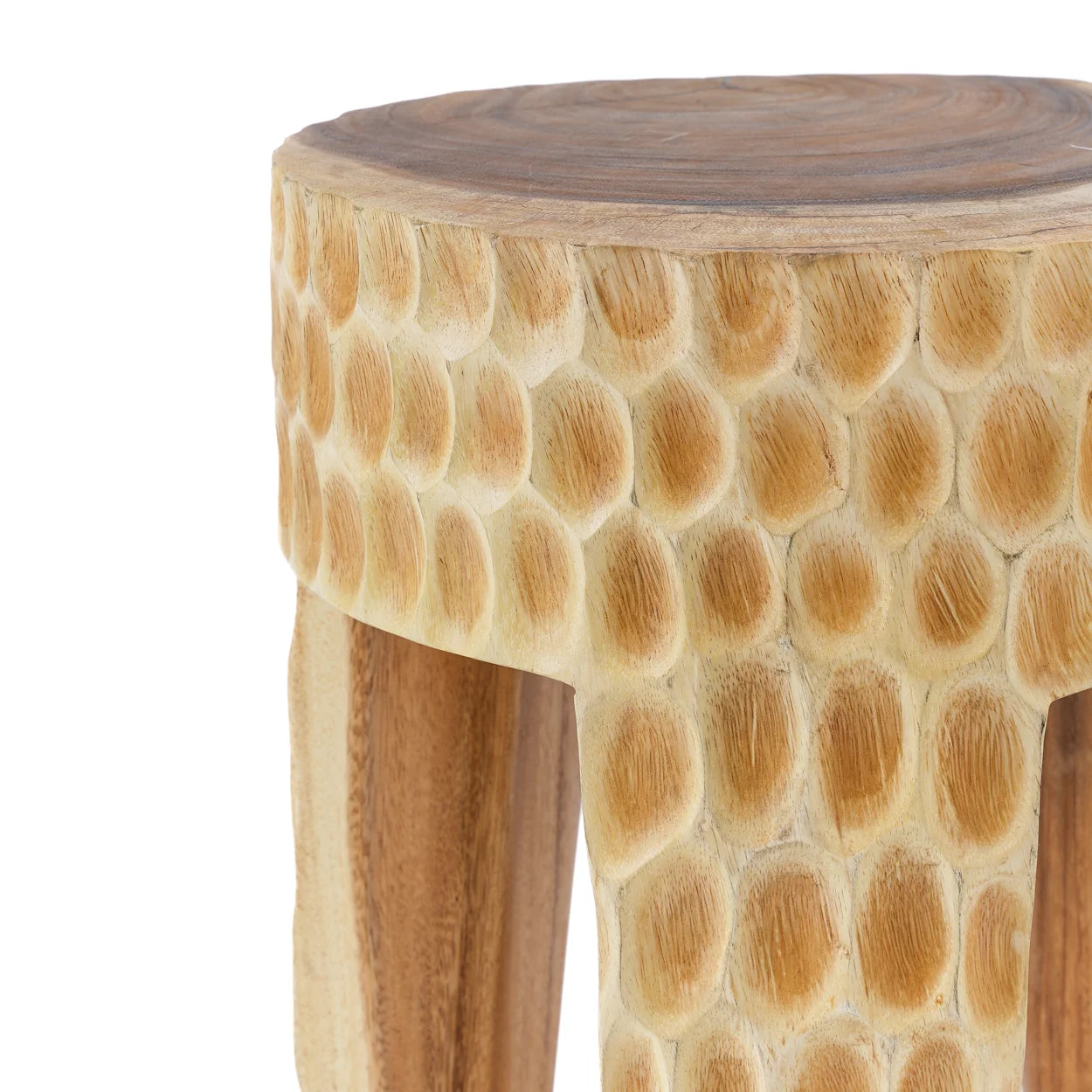 Geschnitztes Muster Holz Hocker Handarbeit