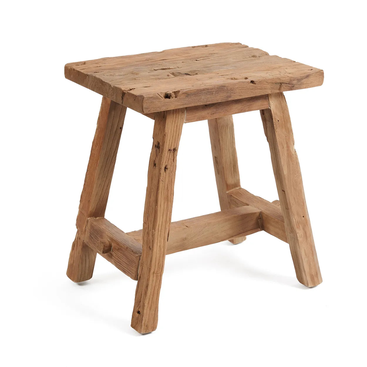 Hocker Holz recycelt Teak Badezimmer Deko Accessoire Ablage sitzen Bazar Bizar Soulbirdee