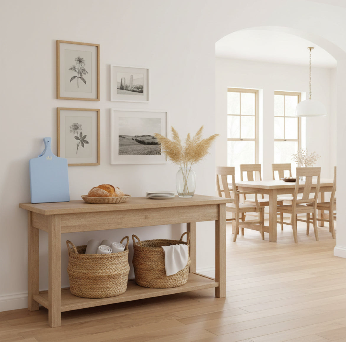 Kleines hellblaues Dekobrett von etúHOME als Küchendeko und für Brunch im Landhaus Stil