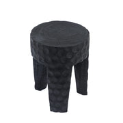 Boho Style Holzhocker Schwarz Holz hocker Beistelltisch geschnitzt Suar Kleinmöbel Wohnzimmer PARÁMO Soulbirdee Onlineshop
