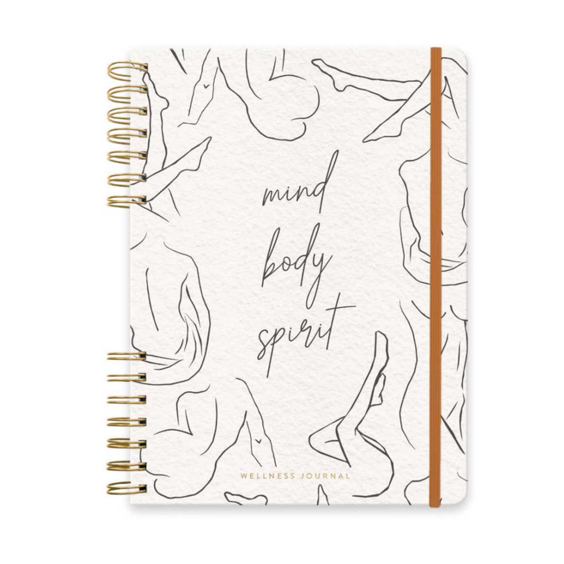 Wellness Journal Mind Body Spirit | Journaling Premium Spiralbuch | Sticker & Fragen Struktur ☆ Geschenk für eine Frau ✓ Soulbirdee Onlineshop | Designworks Journal Mind Body Spirit