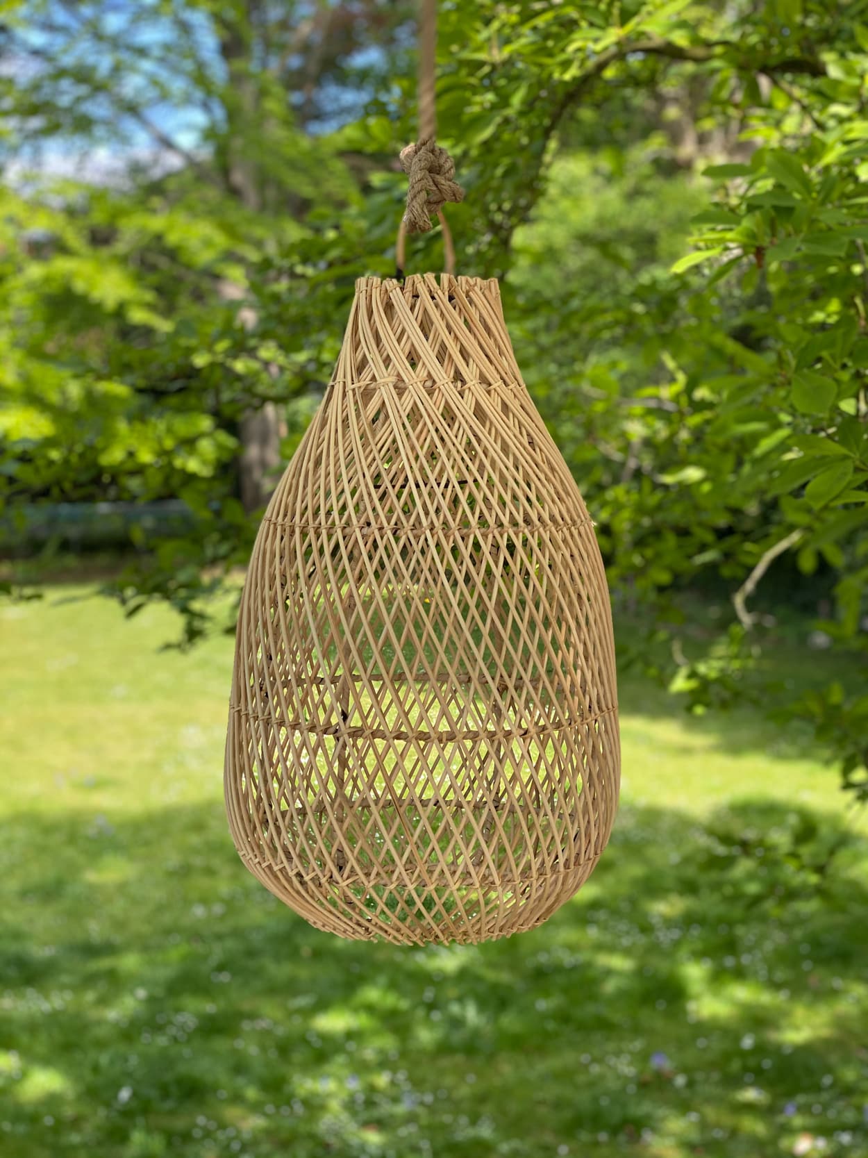 Lampenschirm aus Rattan Rattanlampe Hängelampe Ibiza Sttyle Bazar Bizar BA171N-M-30x60 Esstischlampe Deko kaufen Soulbirdee Onlineshop