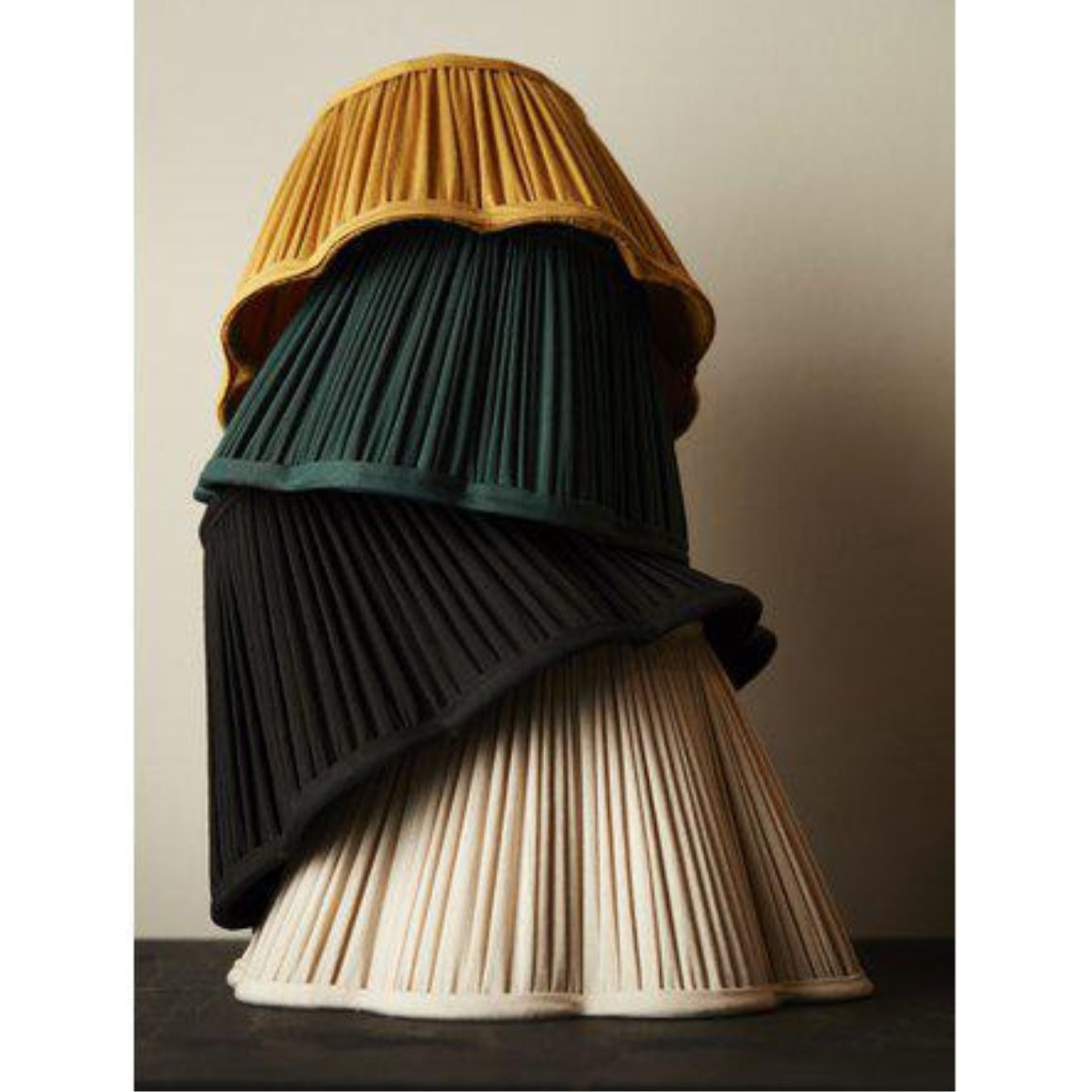 Lampenschirm Plissee schwarz im romantischen Landhaus Look für Hängelampe oder Wandlampe von Prhome SIV Top 5035-9256