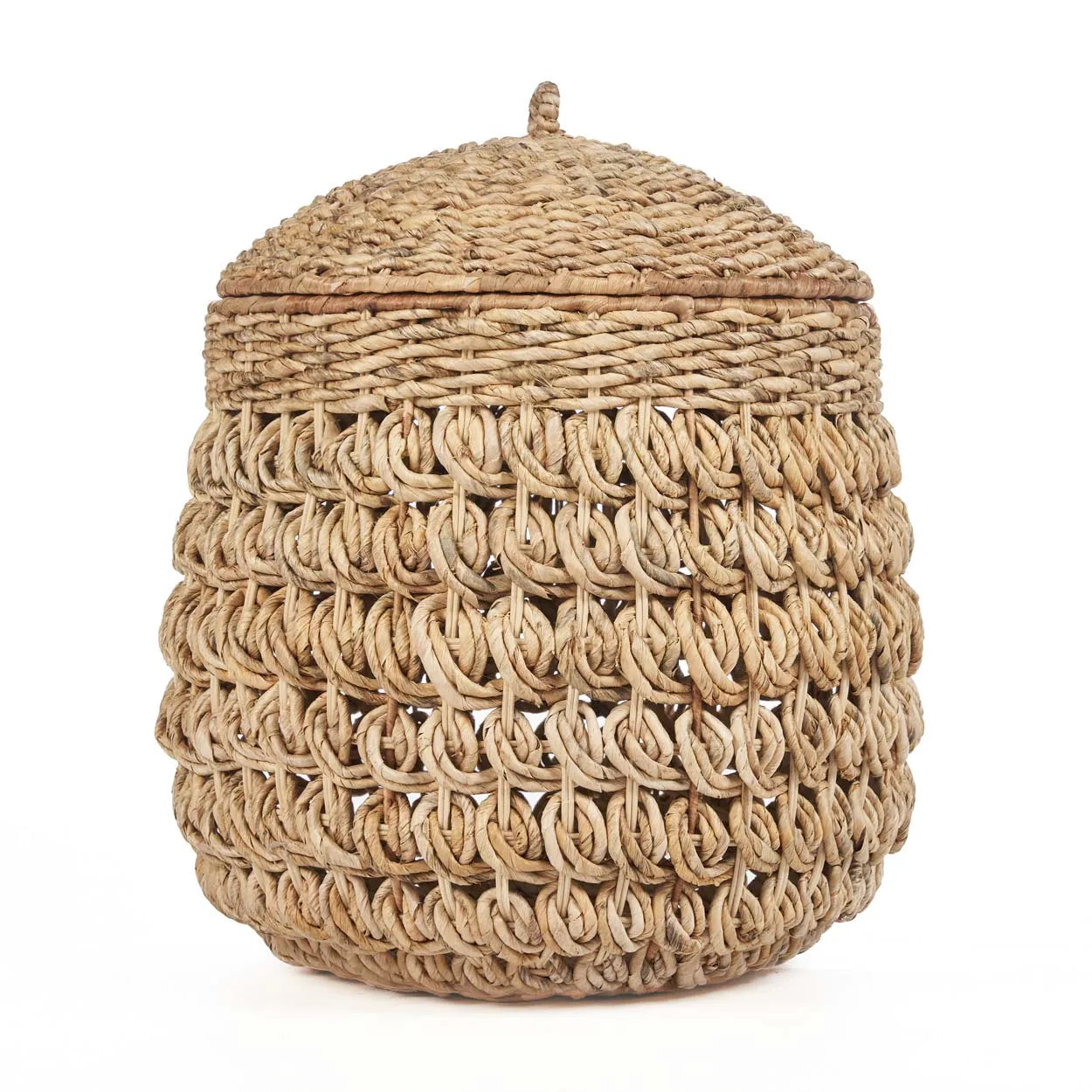 Korb Wave Boho Chic Stil handgefertigt aus Bananenblättern perfekt für Ordnung und Stil im Wohnzimmer, Schlafzimmer oder Badezimmer Soulbirdee Shop