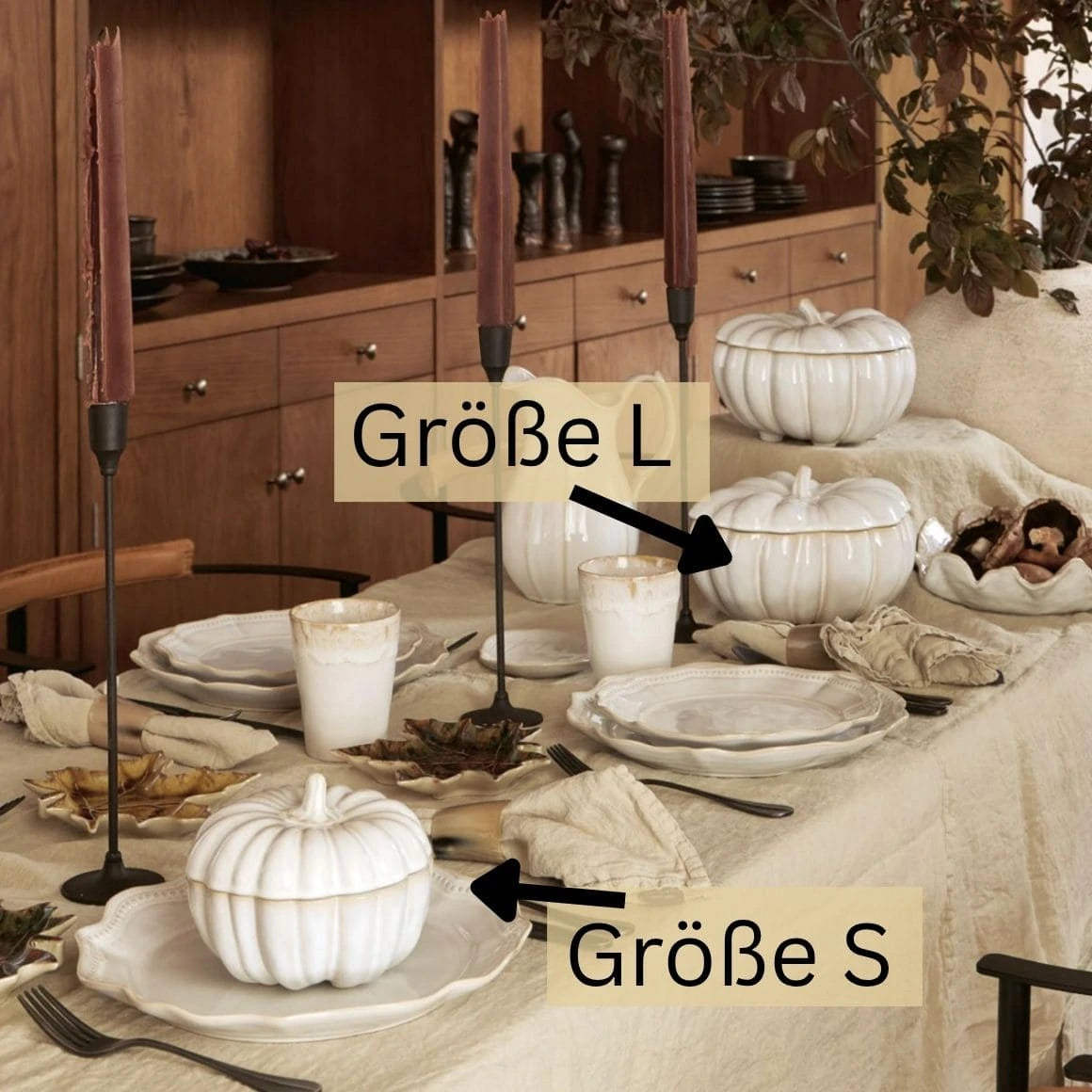 Große und Kleine Kürbis Servierterrine von Costa Nova als Herbs-Geschirr