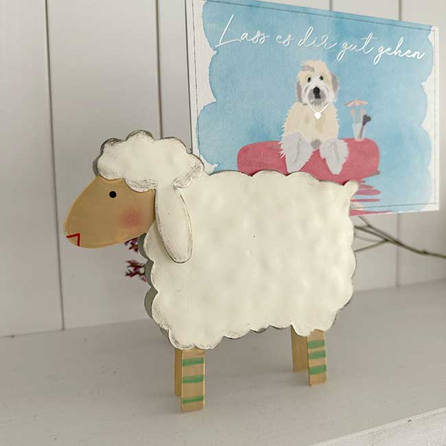 Osterdeko Lamm tischdeko kartenhalter soulbirdee shop