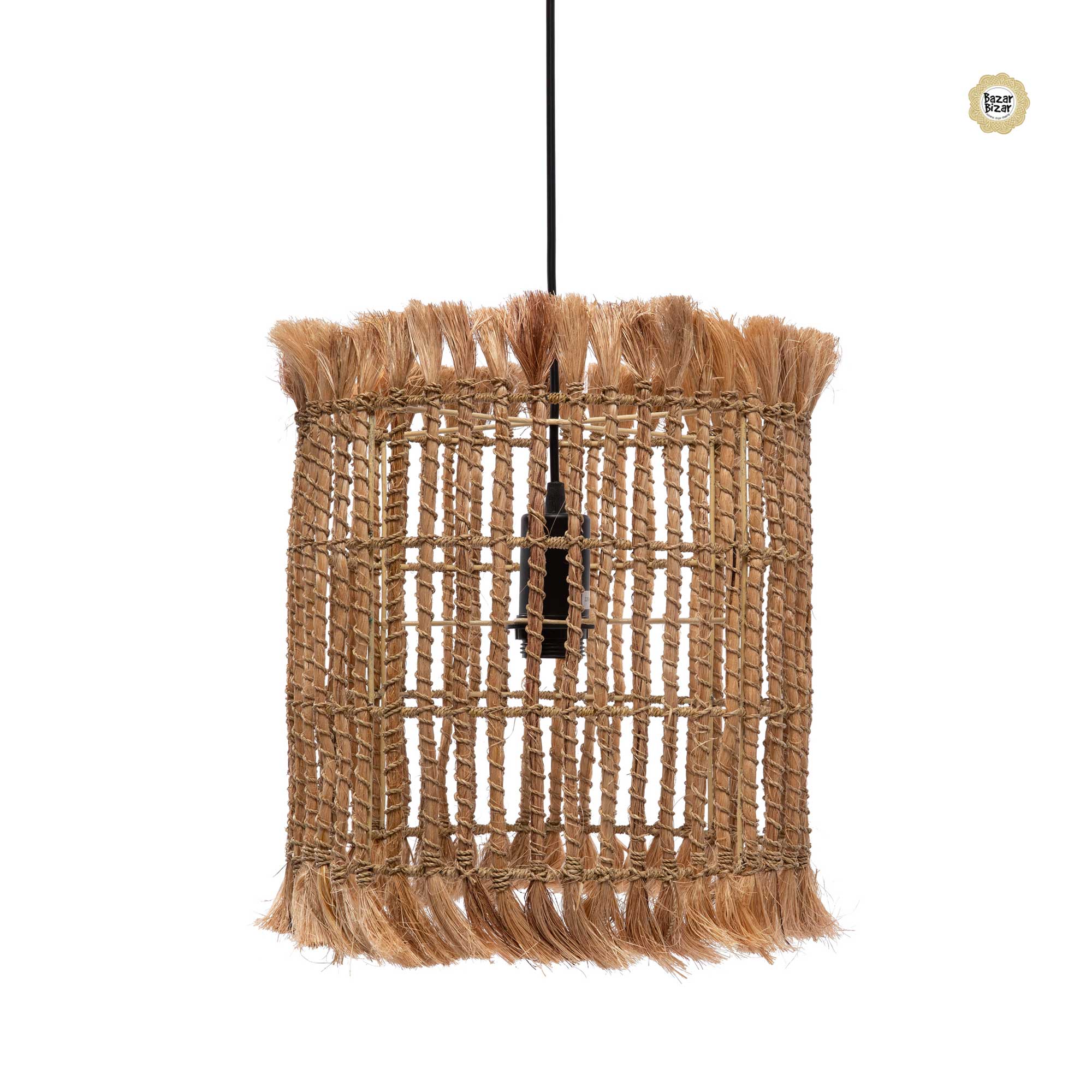 Boho Lampe Bird Cage als Deckenlampe aus natürlichem Material, Hängelampe von Bazar Bizar | Soulbirdee Onlineshop kaufen