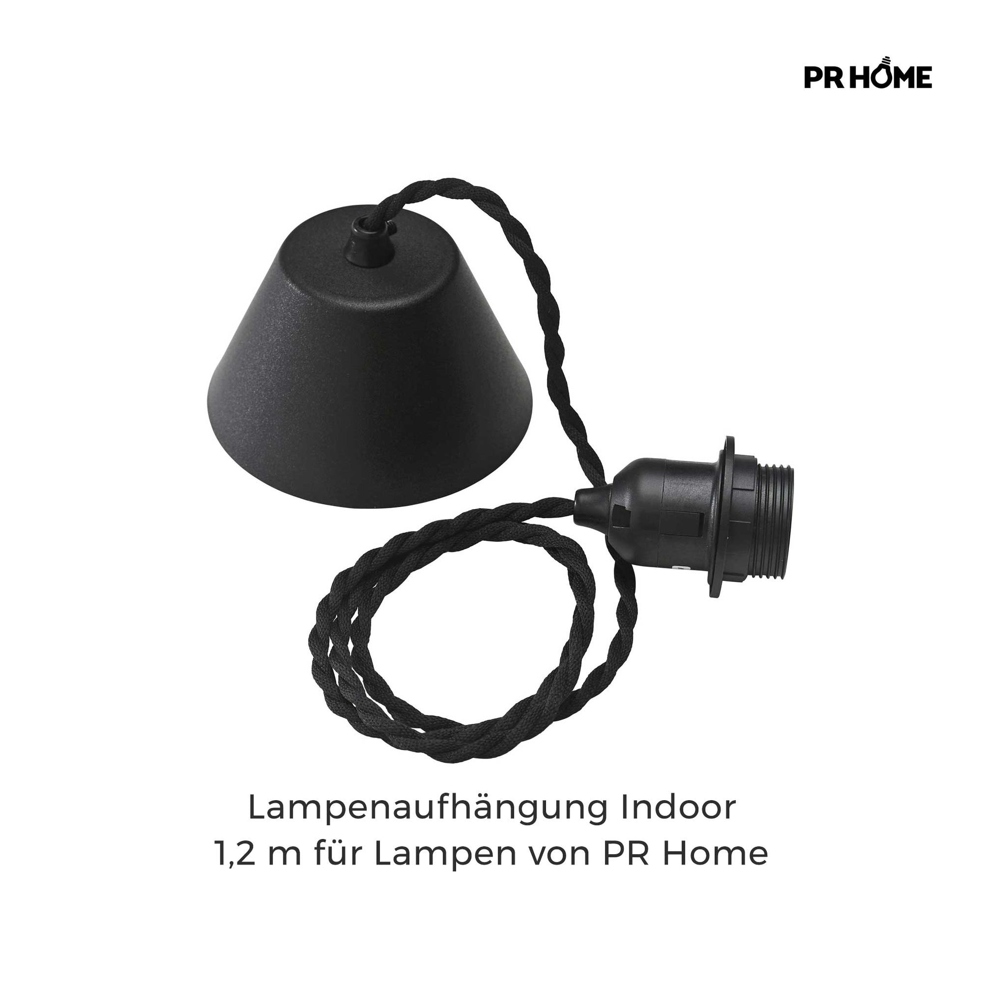 Lampenaufhängung schwarz