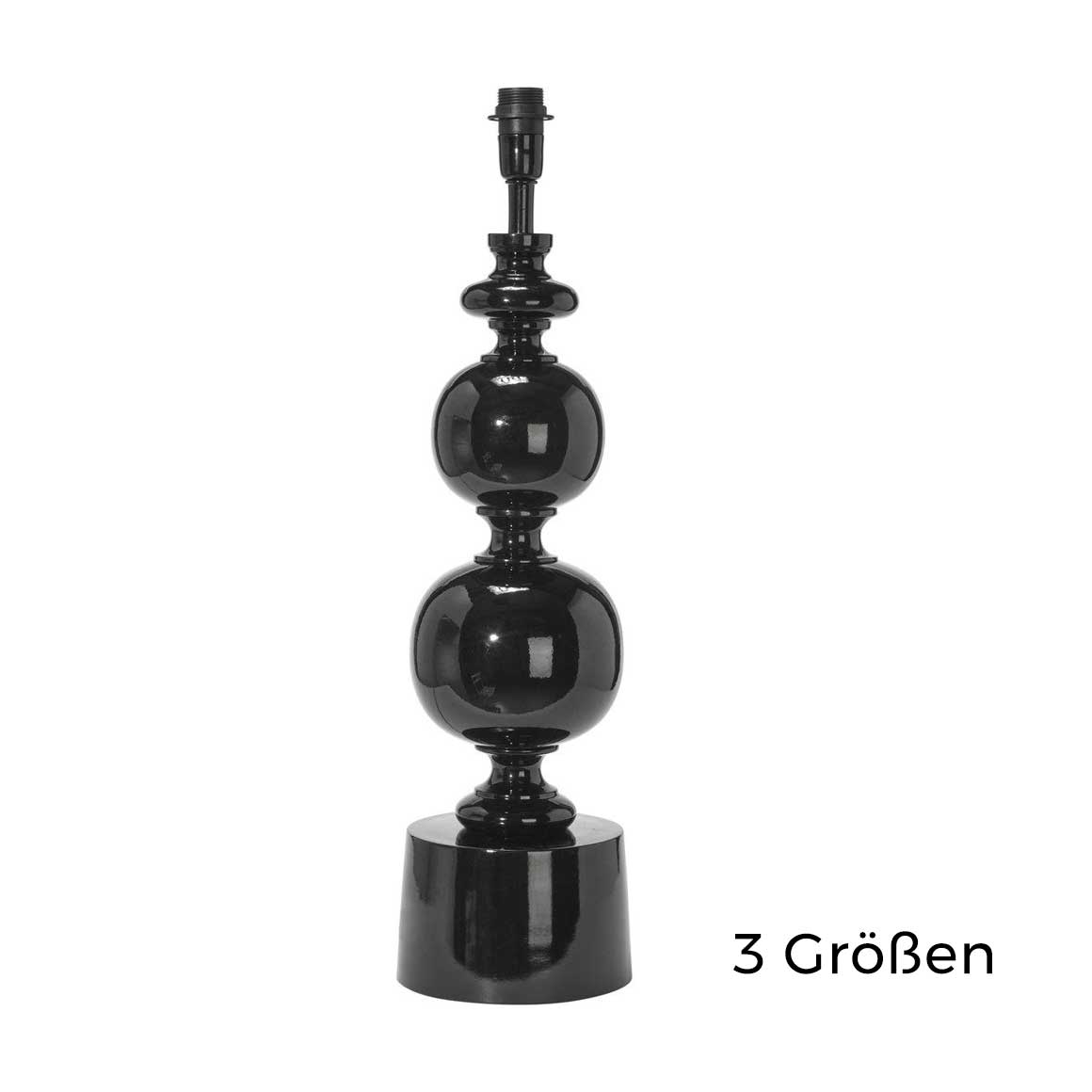 Lampenfuß Schwarz für eine Tischlampe Tischlampe schwarz | Lampenfuß Metall kugel rund Runder Lampenfuß Boho Lampenfuß Lampenshop Soulbirdee