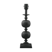 Schwarzer Lampenfuss 45 cm hoch mit botanischem Design für Tischlampe