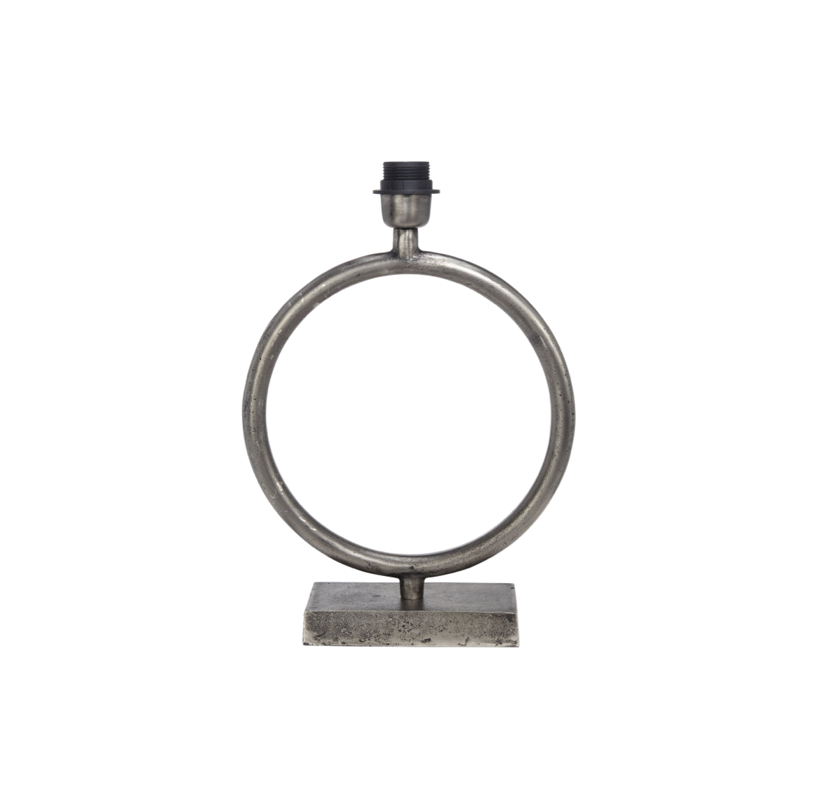 
Lampenfuss metall rund ring tischlampe silber landhaus
