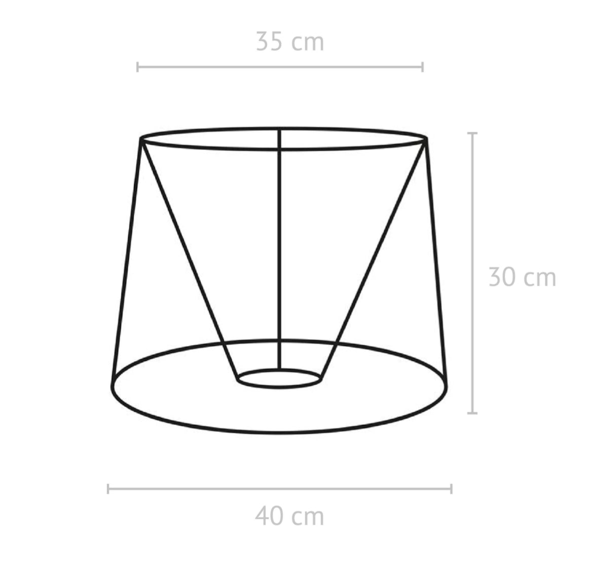 Abmessungen Lampenschirm Sofia 40