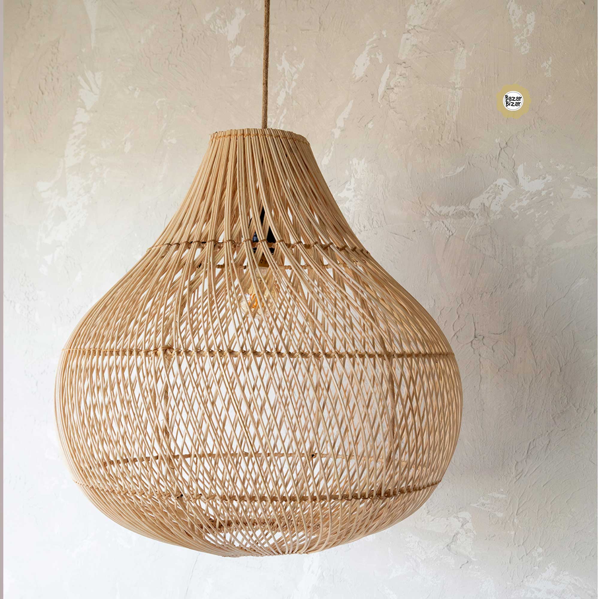 Lampenschirm Hängelampe Bottle Rattan Lampenschirm Hängelampe Rattan Lampe kaufen Bodenlampe Rattanlampe kaufen Lampenshop Soulbirdee Bazar Bizar Lampe Ibiza Hippie
