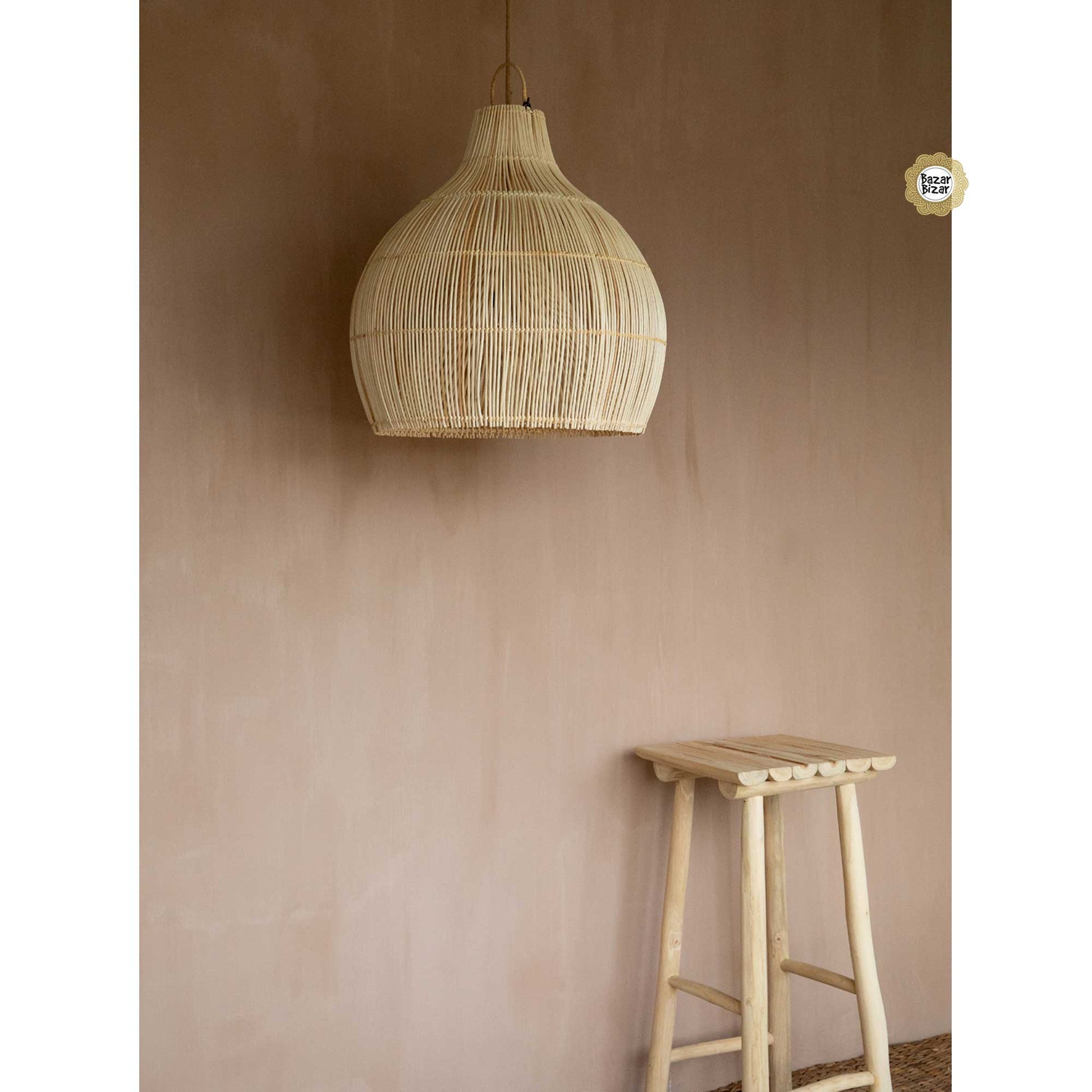 Lampenschirm Lampe Rattan Natur Schwarz Lobster Hängelampe rund Esszimmerlampe Flur Wohnzimmerlampe Bazar Bizar Soulbirdee Onlineshop