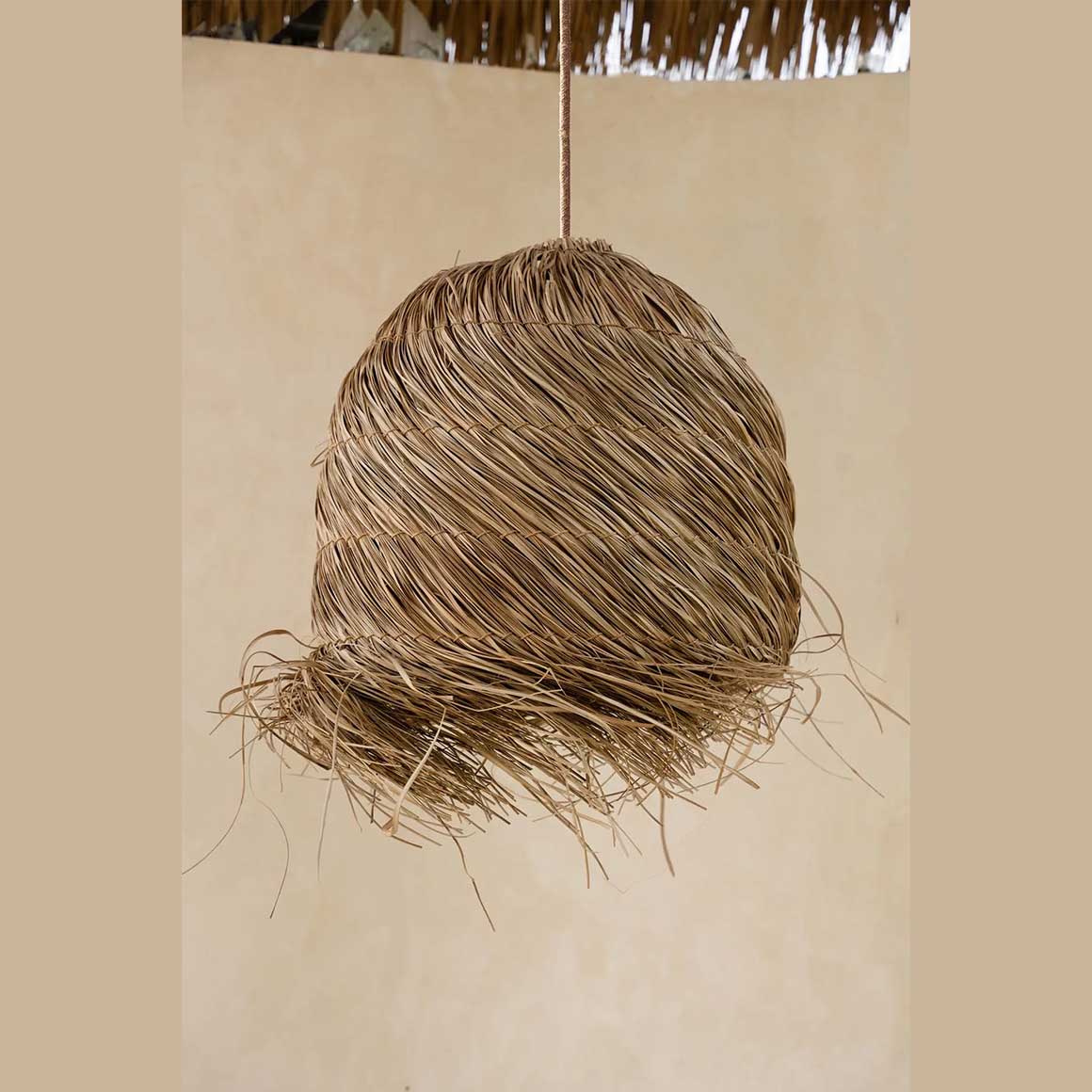 Lampenschirm Seagrass hängelampe seegras Bazar Bizar Deckenlampe im Ibiza Stil Boho Lampe kaufen im Soulbirdee Onlineshop