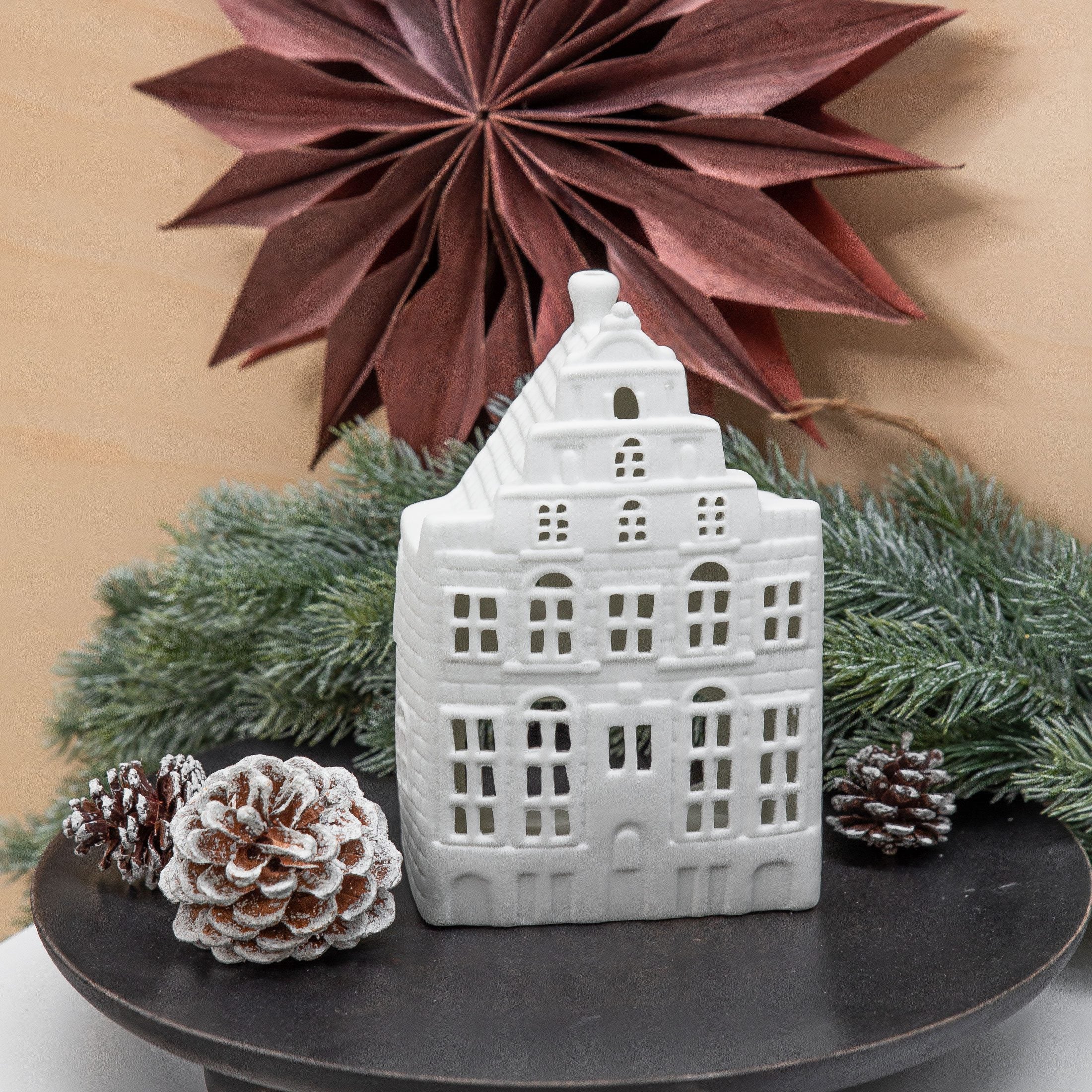 Lichthaus weiß Lichthaus Porzellan ✓ Teelicht Haus Keizersgracht aus Amsterdam Teelichthaus Kerzenhalter &Klevering ✓ Soulbirdee OnlineShop