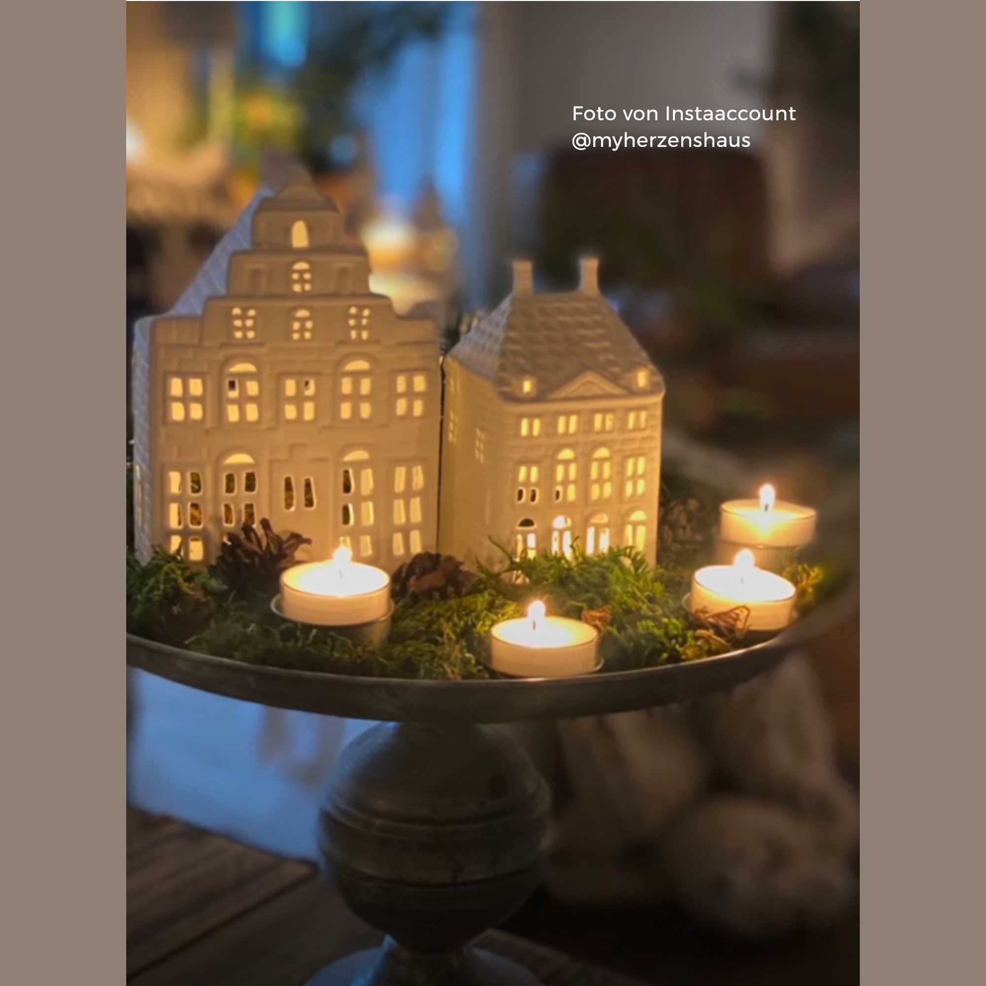 Lichthaus weiß aus Porzellan Teelicht Haus Teelichthaus Lichthaus Porzellan Keizersgracht Amsterdam Kerzenhalter &Klevering Soulbirdee Online Shop
