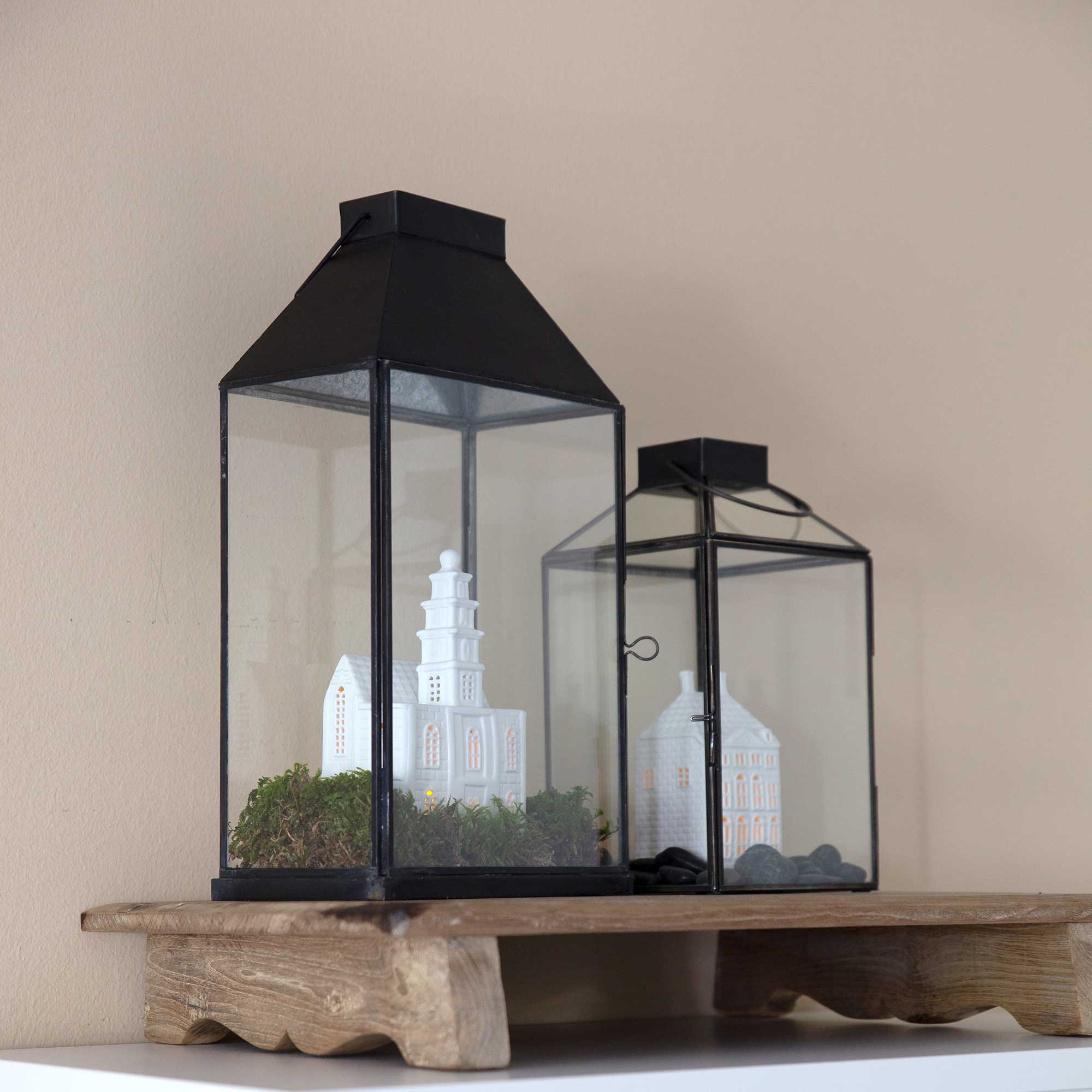Weiße Kirche Lichthaus Teelicht Haus Klevering &Klevering Kerzendeko Lichthausdeko Teelichthaus online kaufen Soulbirdee Online Shop