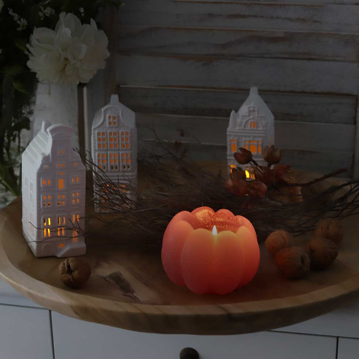 Lichthaus Advent Deko Weihnachtsdeko Dekotablett Porzellan weiss porzellanhaus Grachtenhaus Lichthäuser Kerzenständer Teelichthalter Soulbirdee Webshop