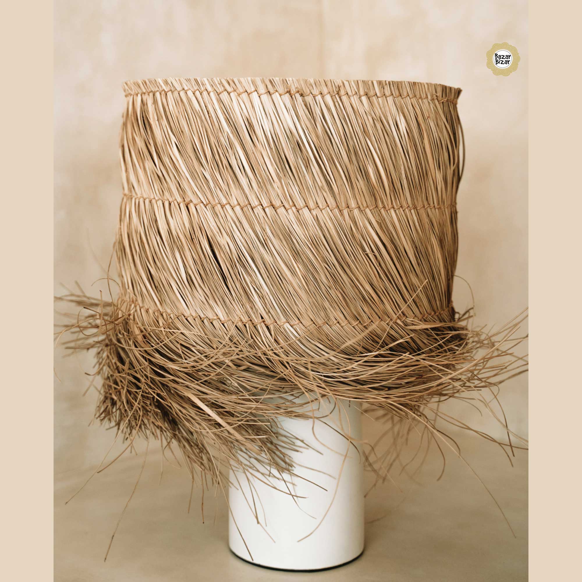 Tischlampe Ibiza Style Maritime Tischlampe Lampenschirm Gras Bazar Bizar Lampenshop Soulbirdee Pandan Table Lamp JABR050WN-40 Bazar Bizar Tischlampe kaufen Soulbirdee Onlineshop