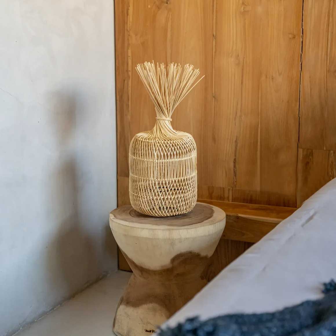Nachttischlampe lampenschirm rattan rattanlampe soulbirdee onlineshop