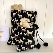 Nikolaus Sack Gustav ♥ skandinavische Nikolaus Socke mit Rentier Muster| Nikolaussack zum Zubinden | Soulbirdee Onlineshop