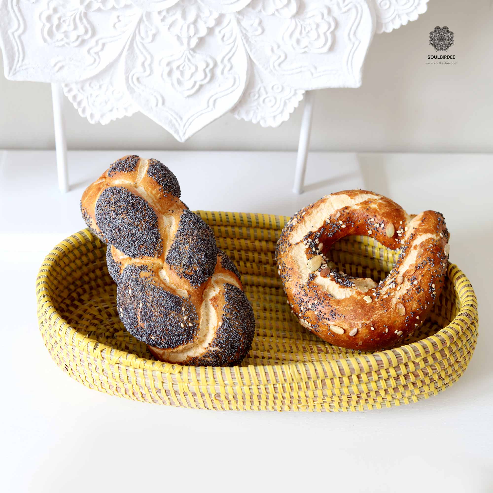Brotkorb Brotkörbchen OSTERNESTCHEN ♥ Gelbes Körbchen aus Afrika als Osternest oder Brotkorb. Osterdeko & Tischdeko online kaufen, Soulbirdee Onlineshop