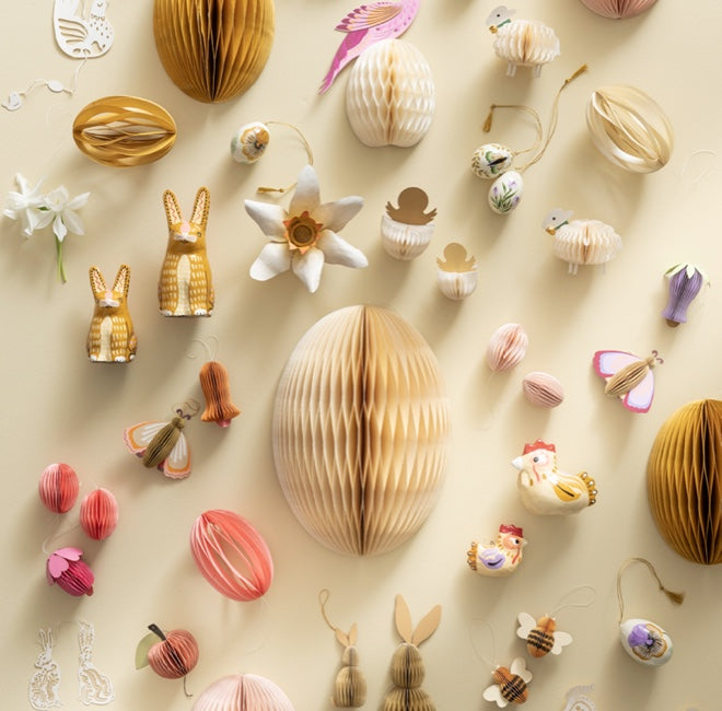Osterdeko 2026 Bungalow DK Soulbirdee Onlineshop Kollektion neu Lamm Schaf Ostern deko Papier Dekoanhänger hängend